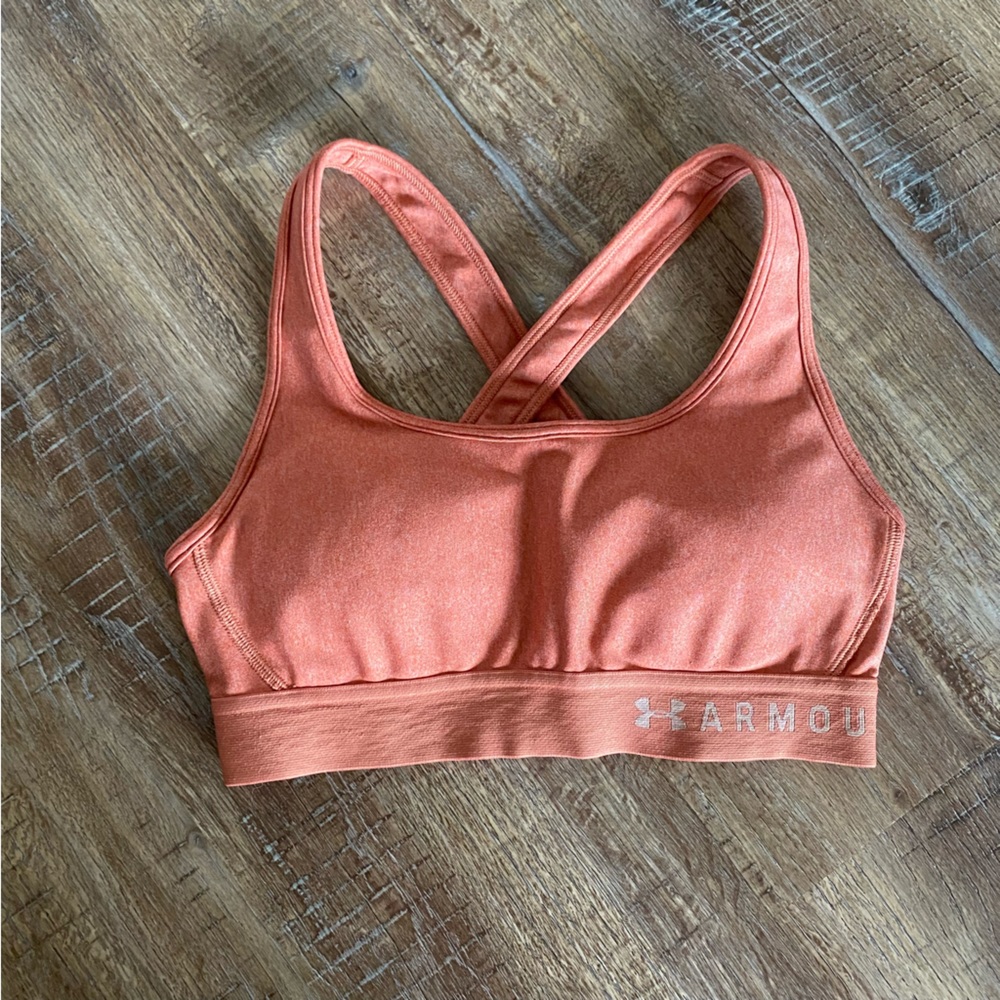 Under Armour Pink/Orange Compression Sports Bra
